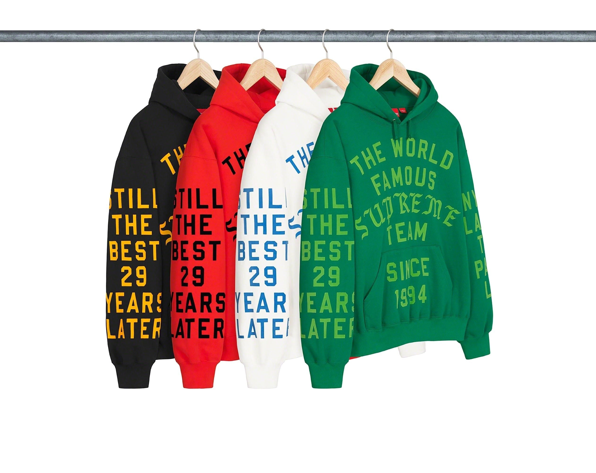 Supreme Team Flocked Hooded Sweatshirt